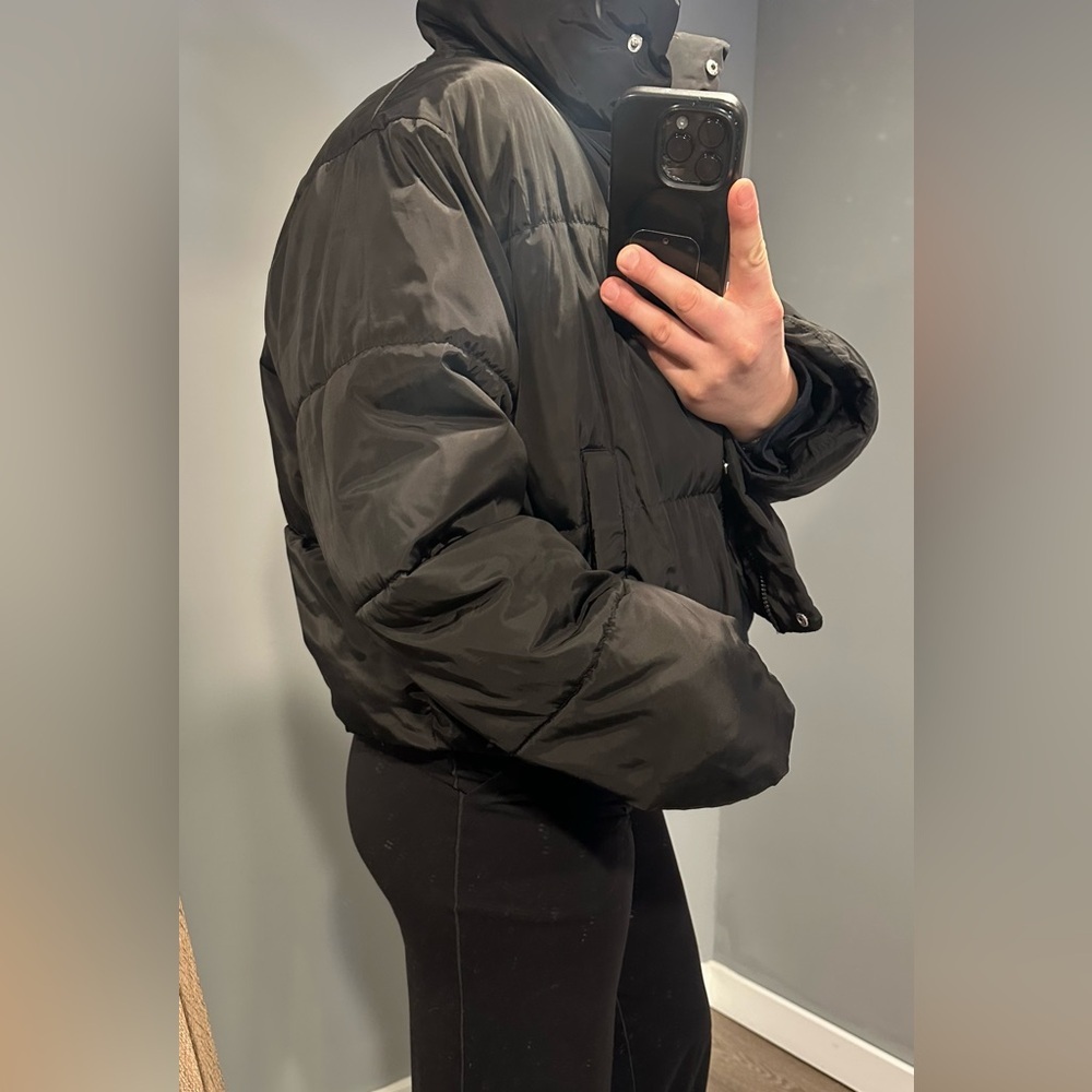 Rue21 black Puffer Jacket women’s large - Picture 4 of 8